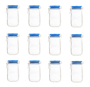 Invero Wiederverwendbare Einmachglas-Beutel mit Reißverschluss, luftdicht, auslaufsicher, verschließbar, ideal für Küche, Picknick, Gewürze, Leckereien, Reisen, Camping und mehr (21 x 12 cm) im Sale